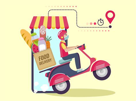 Online food delivery by Elena Baryshkina on Dribbble