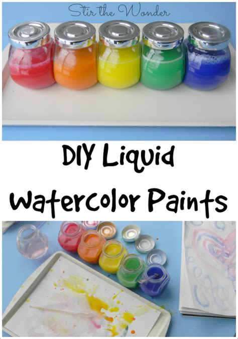 DIY Liquid Watercolor Paint | Stir The Wonder