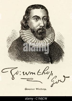 John Winthrop, English Puritan settler in America, 17th century Stock ...