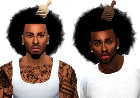 Jarome fro // sims 4 cc // custom content black male hairstyle // black ...