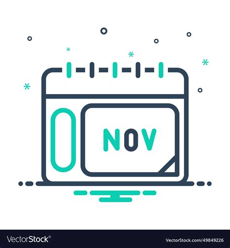 November Royalty Free Vector Image - VectorStock