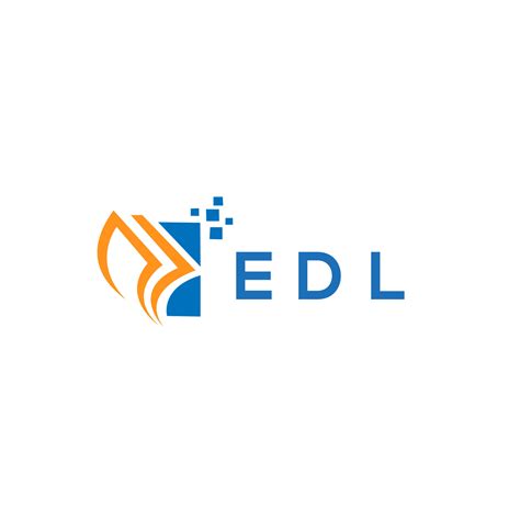 EDL credit repair accounting logo design on white background. EDL creative initials Growth graph ...