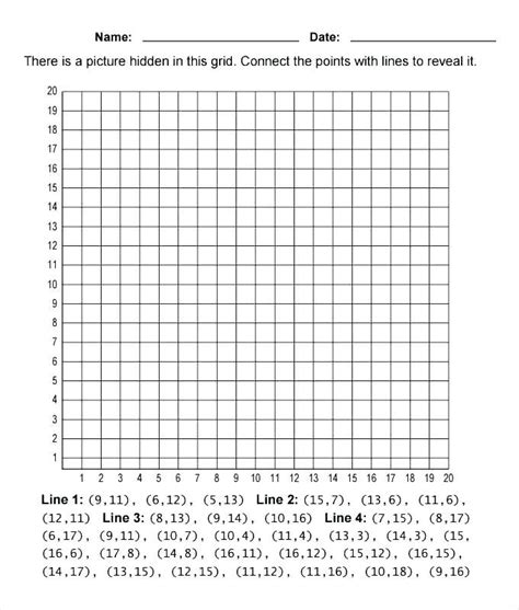 Mystery Free Printable Coordinate Graphing Pictures Worksheets