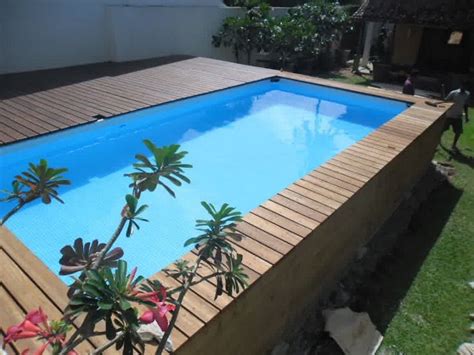 Modern Nice Design Of The Intex Rectangular Pool Deck That Can Be Decor With Minimal… | Above ...