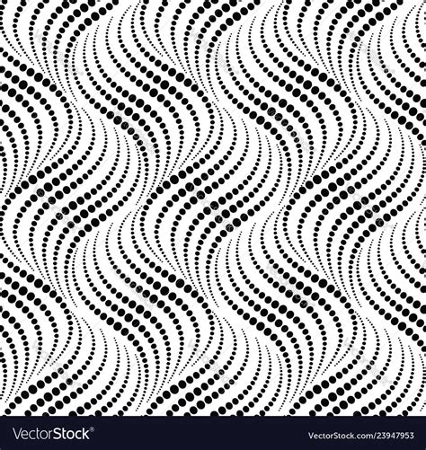 Wavy dotted line seamless pattern ornamental Vector Image