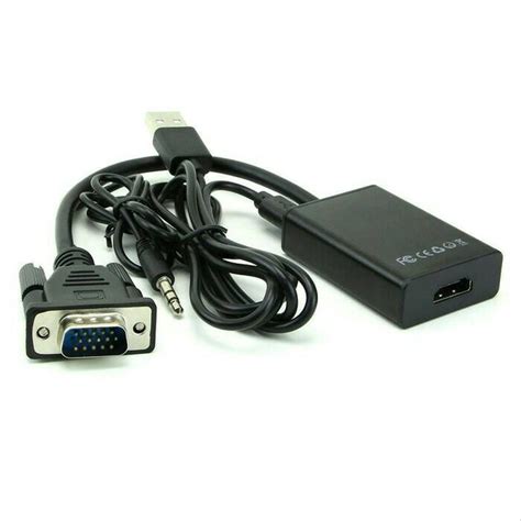 Jual konektor converter VGA male to HDMI female with audio jack 3.5mm kabel di lapak starshop98 ...