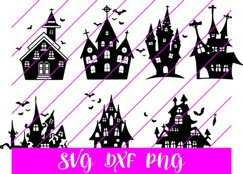 Haunted House Words Svg