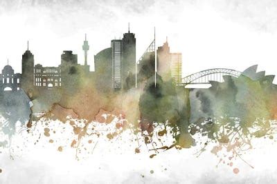 Sydney Skyline Art Print by WallDecorAddict | iCanvas