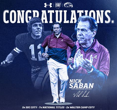 Winning Coach and Kent State Alum Nick Saban Retires | Kent State ...