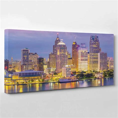 Detroit, Michigan Skyline Canvas Wall Art – Collection C | 365Canvas