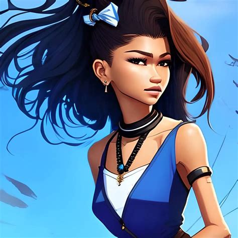 Zendaya cartoon art by aerulilmi on DeviantArt