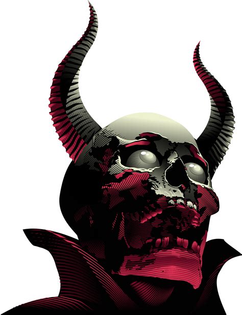 Devil skull image, Demon face horns 17261277 PNG