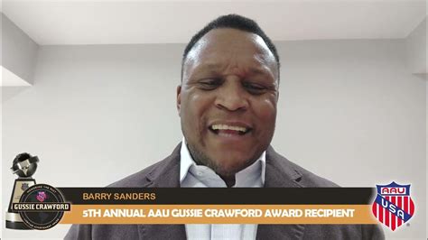 5th Annual AAU Gussie Crawford Award Recipient - Barry Sanders - YouTube