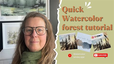 Quick watercolor forest tutorial - YouTube