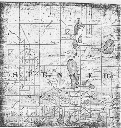 1863 Map of Spencer Township