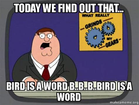 Bird is the word by Vaderchef Sound Effect - Meme Button - Tuna