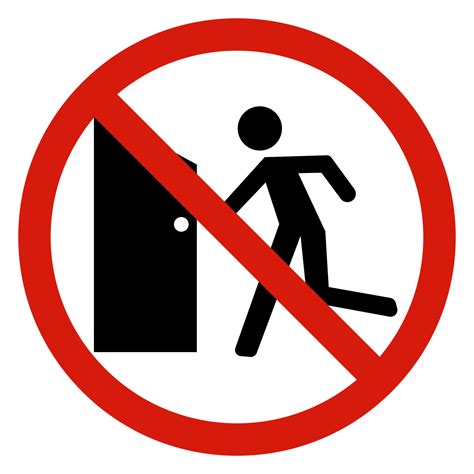 No Exit Sign On White Background 15292763 Vector Art at Vecteezy