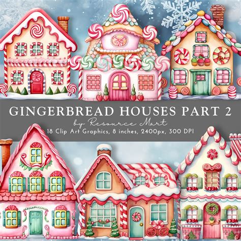 Christmas Gingerbread House Clipart Transparent PNG, Xmas Winter Clip Art Scrapbook Journal ...