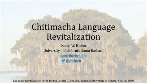 (PDF) Chitimacha language revitalization