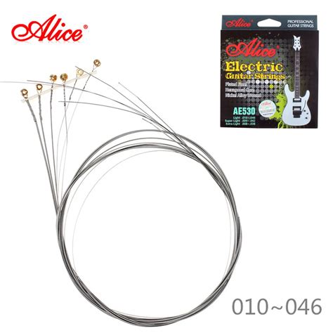 6pcs/set Electric Guitar Strings 010 046 inch Plated Steel Coated ...