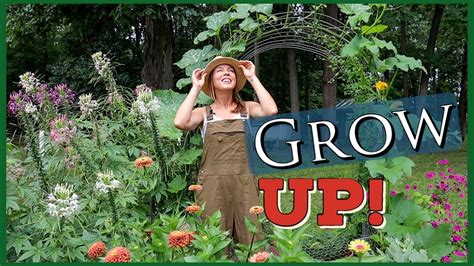 Growing Vegetables Vertically in the Garden- Grow Up! - YouTube