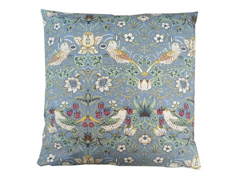 William Morris Gallery Blue Strawberry Thief Minor Cushions