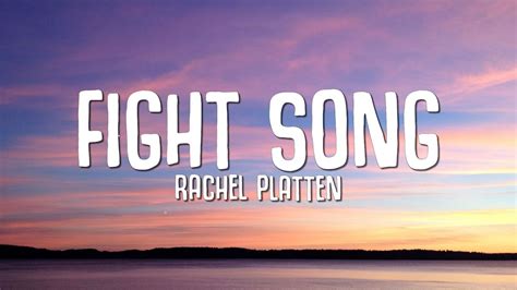 Rachel Platten - Fight Song (Lyrics) "This is my fight song, take back ...