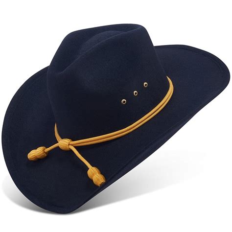 Hats & Caps, Men's Hats & Caps, Sun Hats, Western Cowboy Hat - Cavalry Band - Black - Pinch ...