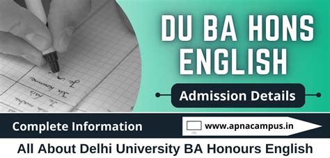 DU BA Hons English 2023 - Dates, CUET UG, Application, Eligibility, Selection, Subjects ...