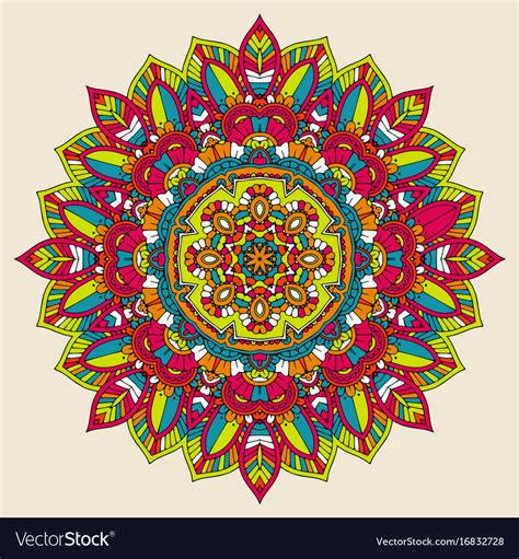 Colourful mandala design Royalty Free Vector Image