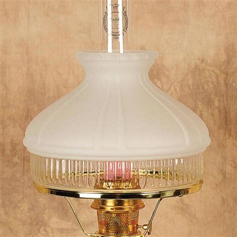 Aladdin White Top Glass Oil Lamp Shade, Lamp Shades - Lehman's