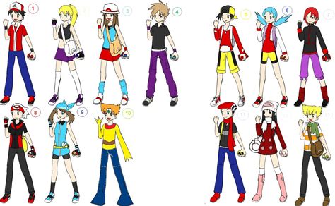 Pokemon Adventures Characters by bbdogie on DeviantArt