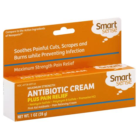 Smart Sense Antibiotic Cream, Plus Pain Relief, Maximum Strength 1 oz (28 g) | Shop Your Way ...