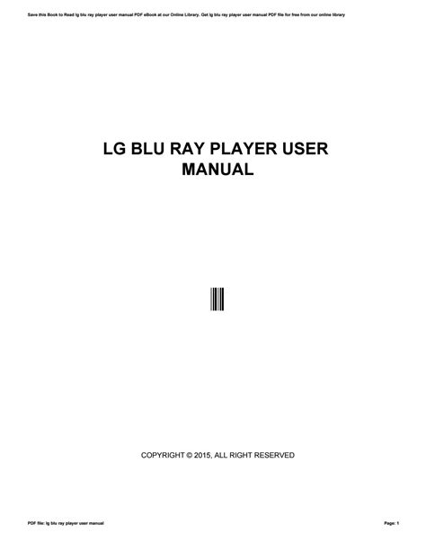 Lg blu ray player user manual by caseedu04 - Issuu