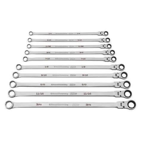 Gearwrench 10 Pc. 120XP™ UNV Spline XL Flex Head GearBox™ RAT SAE Wrench Set 86142 | Zoro