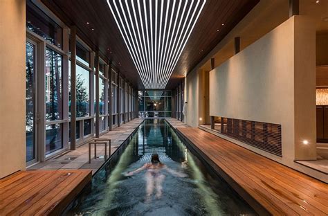 Japanese Design-Inspired Pool House And Spa Showcases Stunning Lake ...