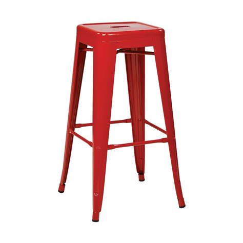 OSP Designs Patterson 30 in. Red Bar Stool (Set of 2)-PTR3030A2-9 - The Home Depot