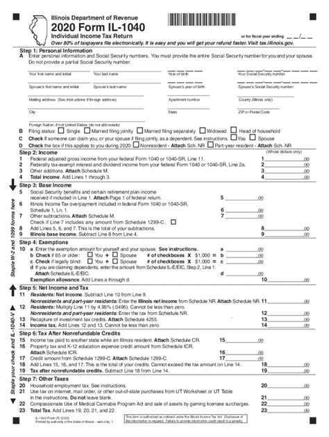 Illinois Dept of Revenue Tax S 2020-2024 Form - Fill Out and Sign ...