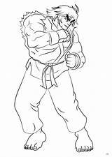 Street Fighter Coloring Page sketch template