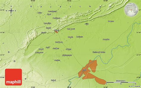 Physical Map of Kota