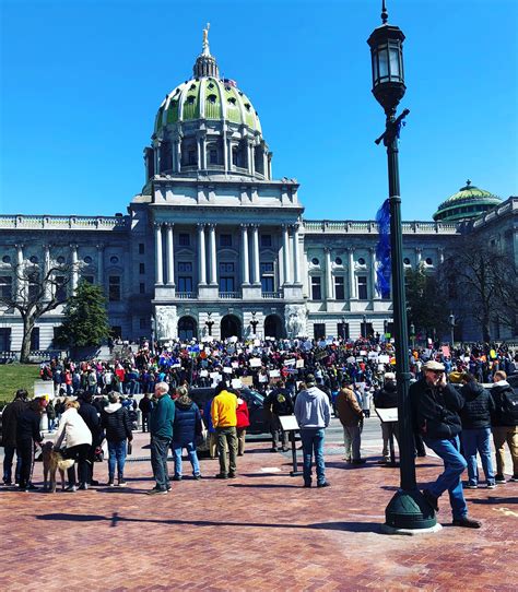 Pennsylvania capital building during March For Our Lives event. : r ...