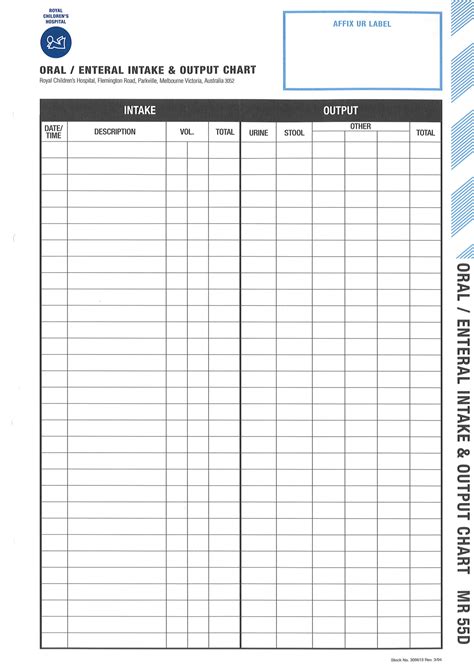 Printable Fluid Intake Chart Template - Printable Word Searches