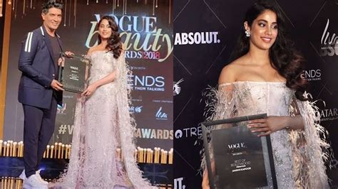 Jhanvi Kapoor Wins Her 1st Award For Dhadak Movie At Vogue Awards 2018 ...