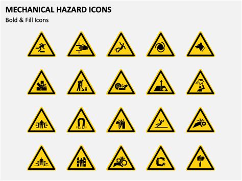 Mechanical Hazard Icons for PowerPoint and Google Slides - PPT Slides