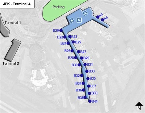 New York Kennedy Airport JFK Terminal 4 Map