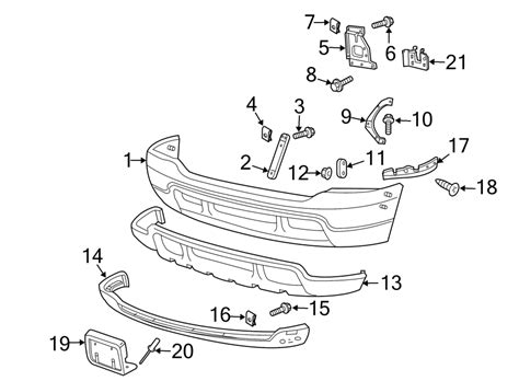 Ford F-550 Super Duty Bumper Impact Absorber Bracket. 1999-2004 - F81Z17B984AD | North Park ...