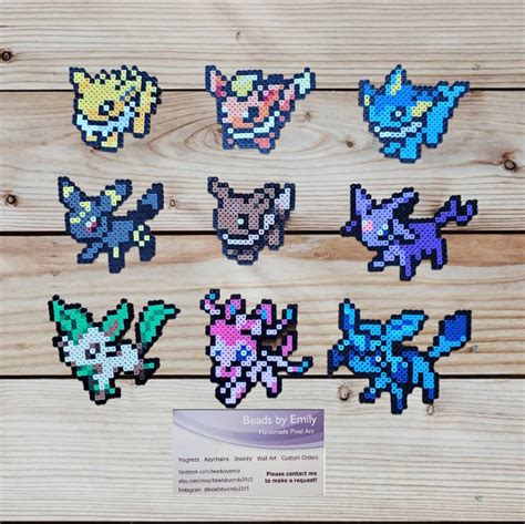 POKEMON Ornaments/magnets Eevee Evolutions Retro Video - Etsy