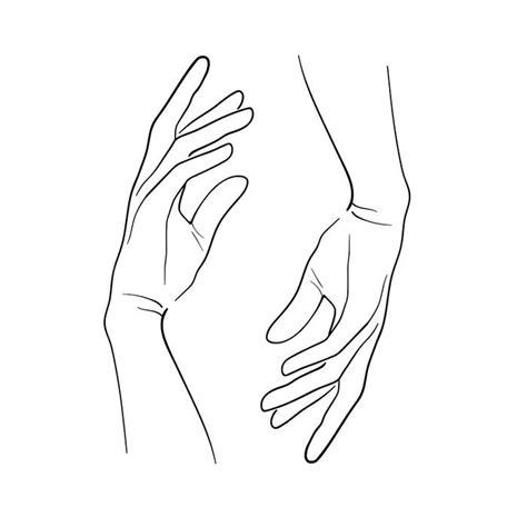 Hands Line Art Hands SVG Silhouette for Cricut Hand Drawn - Etsy