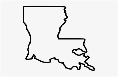 Louisiana State Outline Clipart Transparent PNG - 500x456 - Free Download on NicePNG