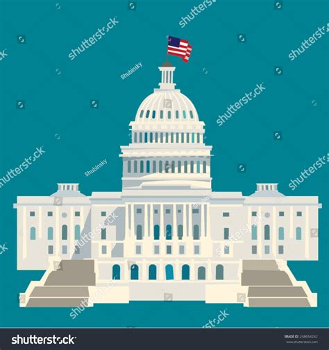 United States Capitol Symbol America Architecture Stock Vector 248654242 - Shutterstock